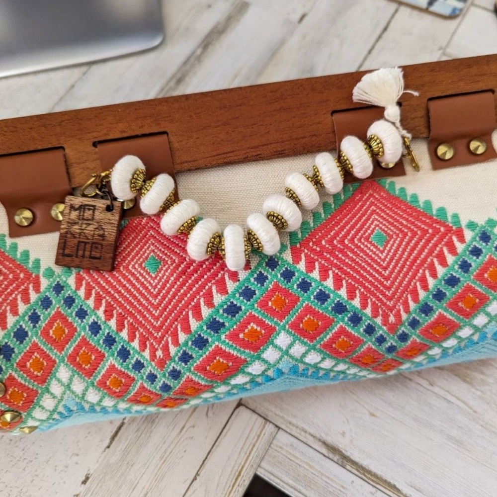 Colorful Geometric Clutch